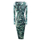 Wave Dress in Emerald