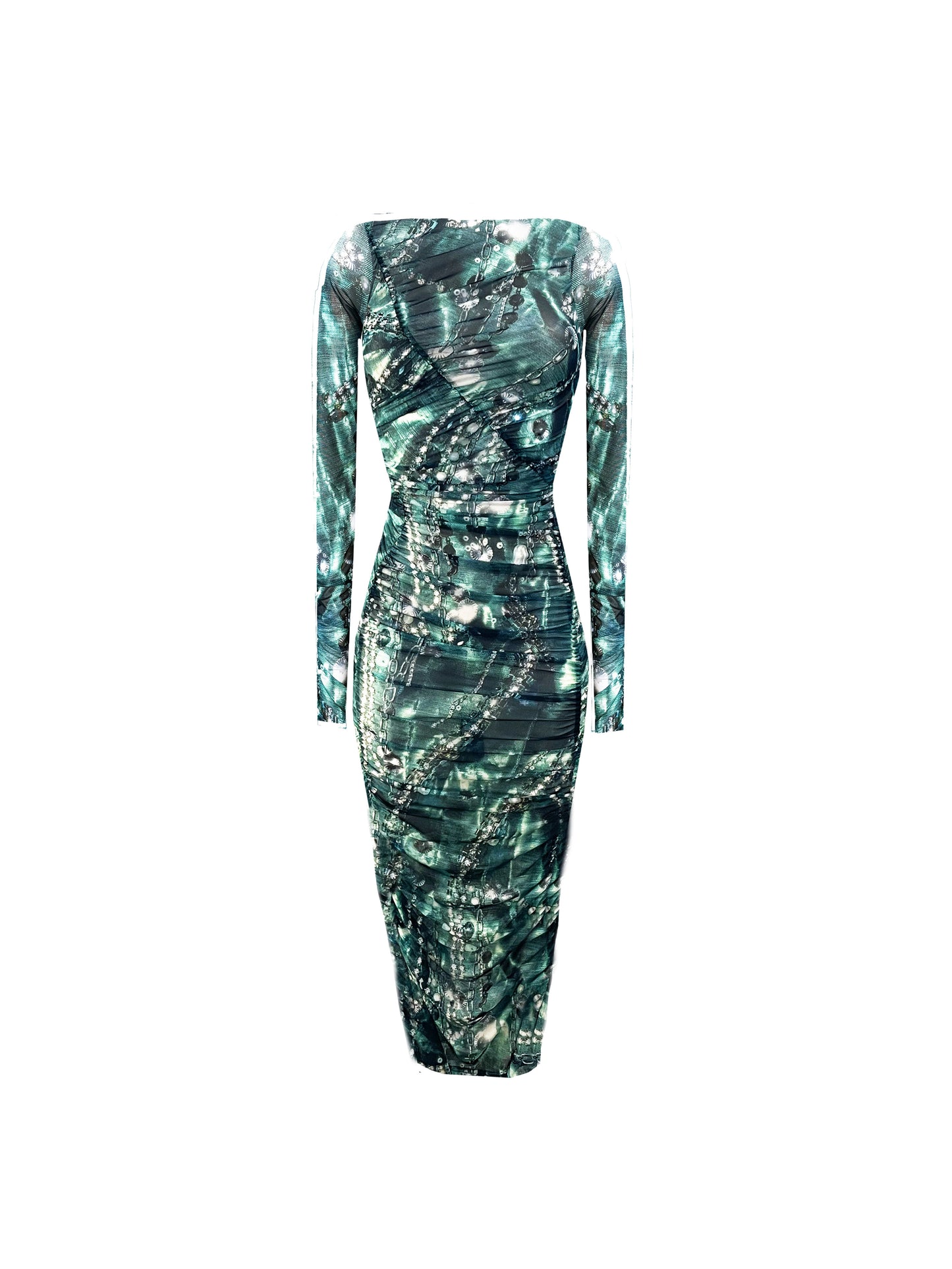 Wave Dress in Emerald