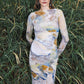 The Wave Dress in Beige Painting