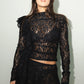 The Frill Top in Black Lace
