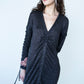 The Knitted Party Dress in Metallic Black