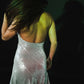 Rose Halter Dress in Mirror Sequin
