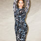 Wave Dress in Chains and Rhinestones