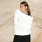 The Moss Sky Sweater in White