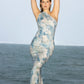 One Shoulder Maxi Dress in Seashell Sparkle