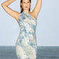 One Shoulder Maxi Dress in Seashell Sparkle