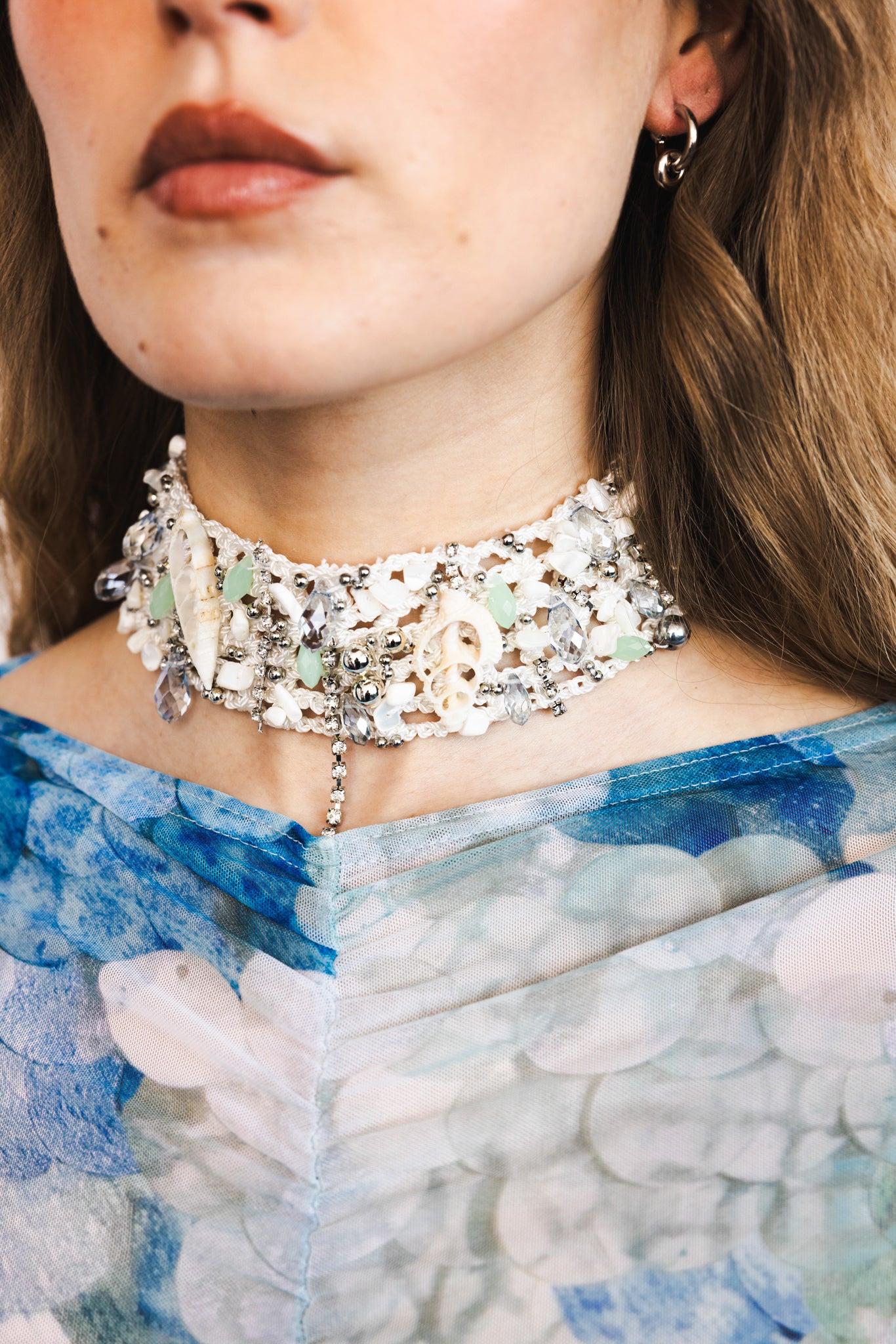 The Crochet Pearl Choker Seashell Sparkle