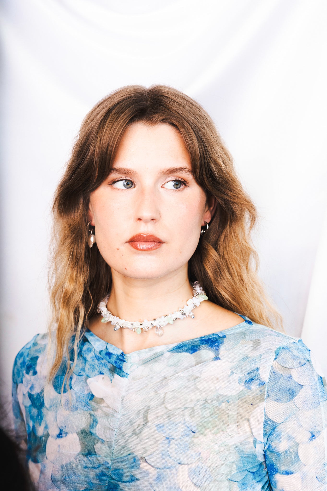 The Crochet Pearl Necklace in Seashell Sparkle