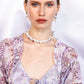 The Crochet Pearl Necklace in White