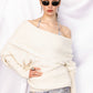 The Moss Sky Sweater in White
