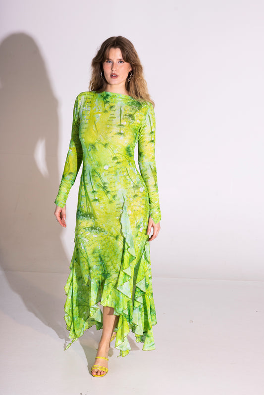 The Butterfly Dress in Electric Tide