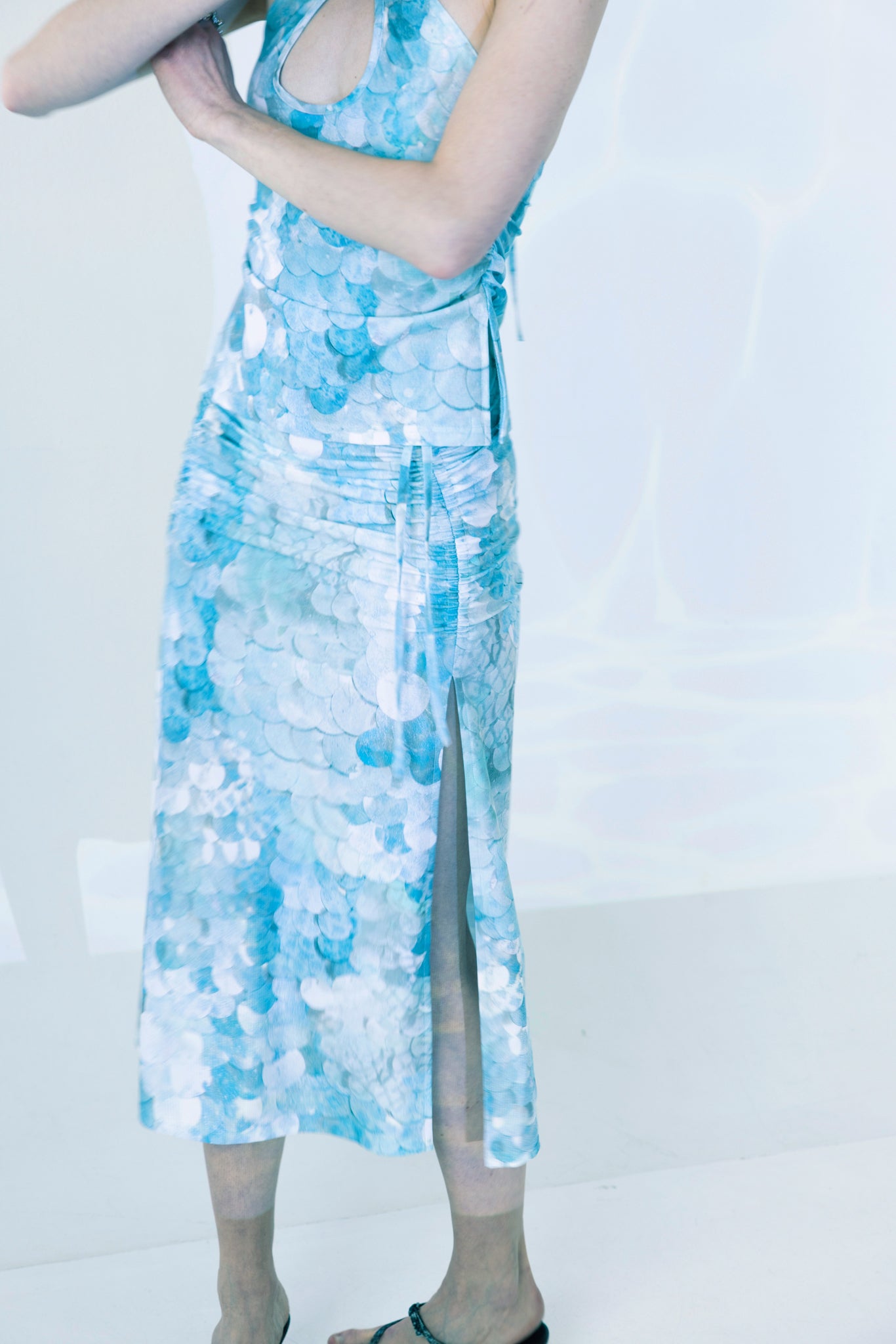 The Gathered Skirt in Seashell Sparkle