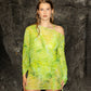 Ruched Top in Electric Tide