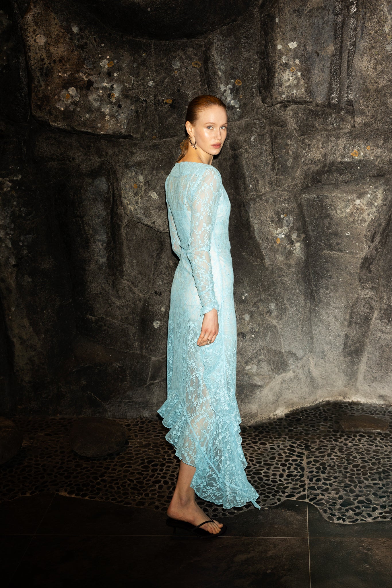 The Butterfly Dress in Blue Lace