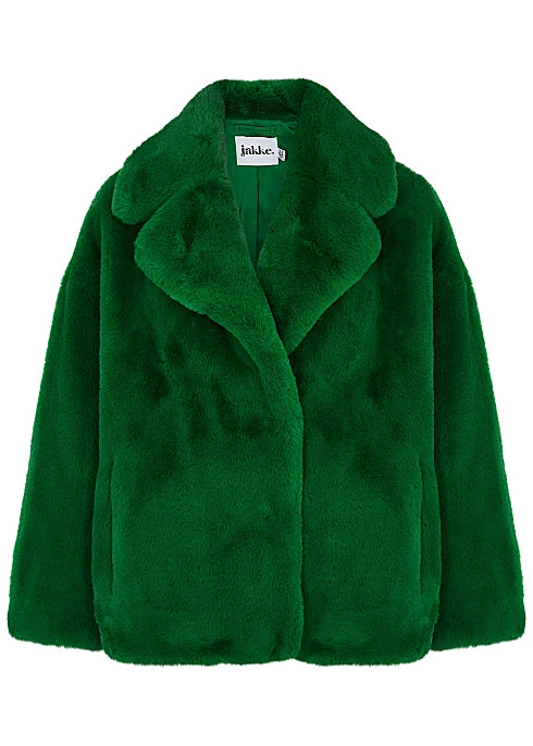 Rita Faux Fur Coat Green