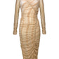 The Wave Dress in Nude Lace
