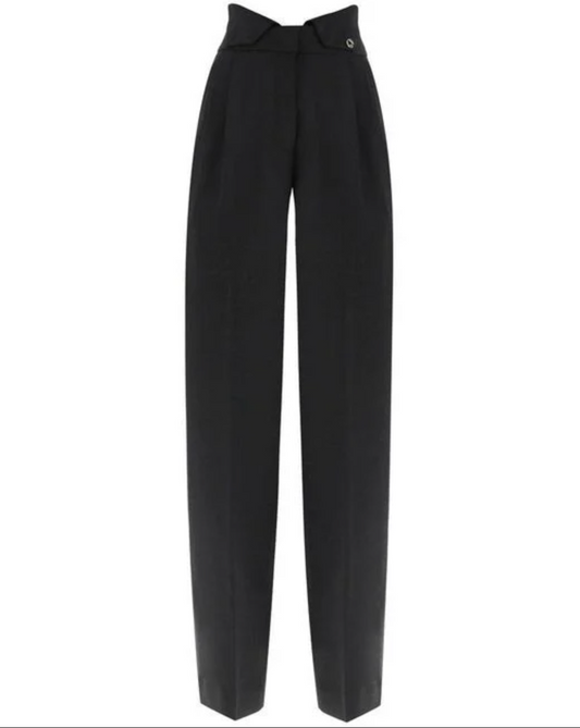 Wide Leg Tuxedo Trousers