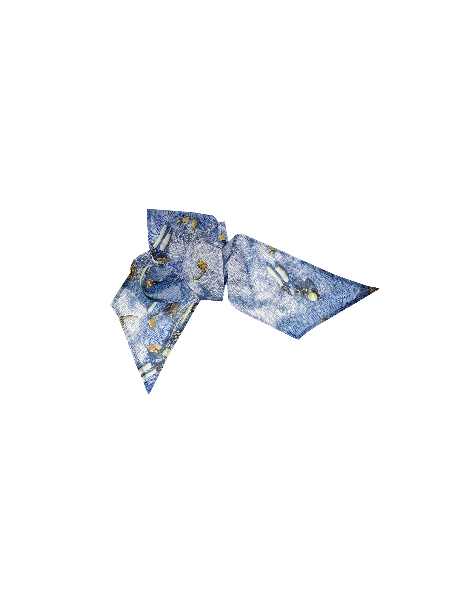 Silk Scarf in Blue Crystal
