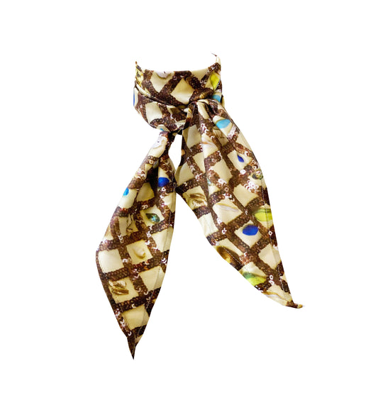 The Silk Scarf in Treasure Print