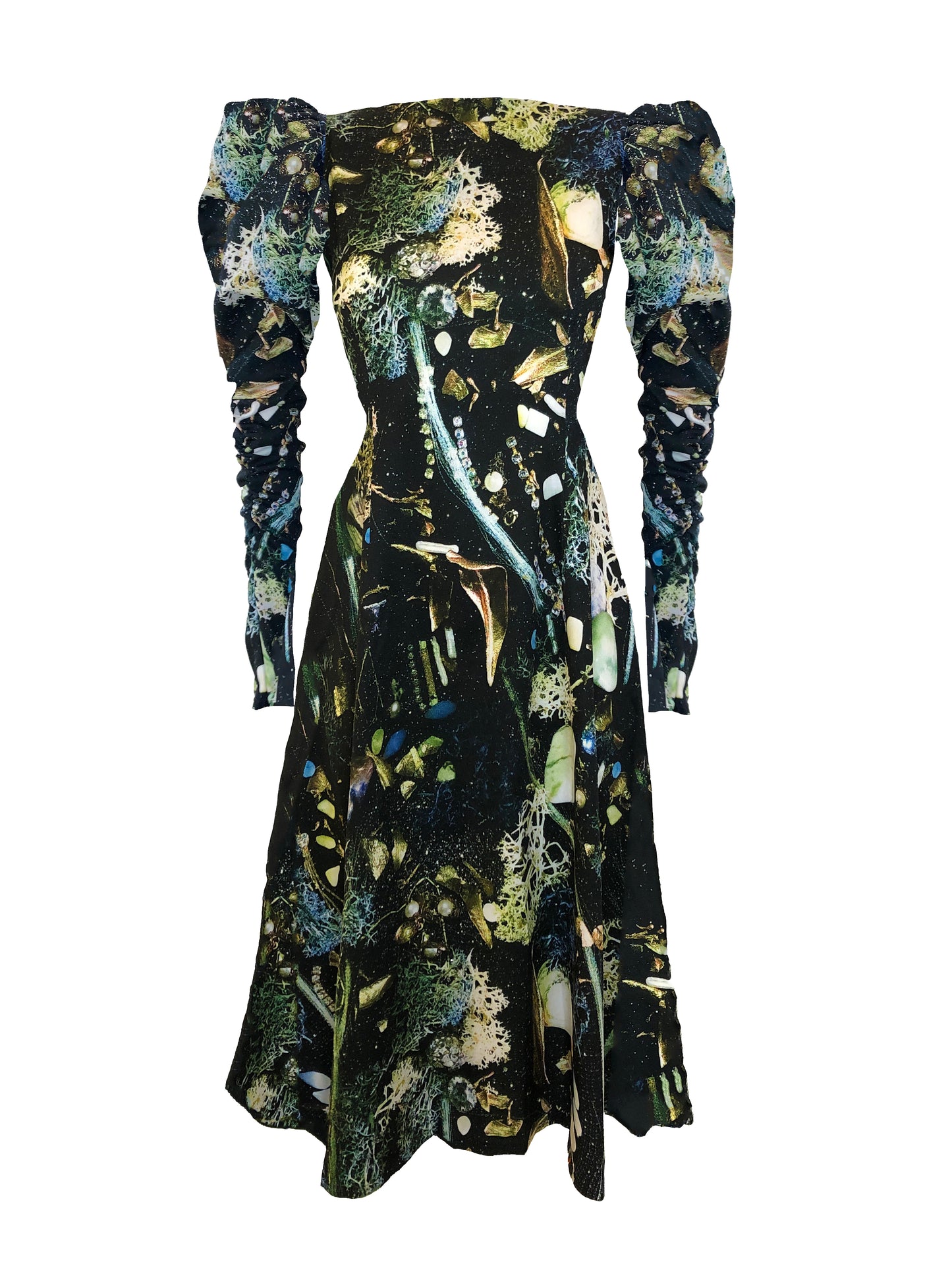 Victorian dress in Moss Sky